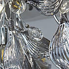 Сучасна стельова люстра з фарфоровими елементами на 10 ламп колір каркасу хром D-8330-10+4C HR, фото 5