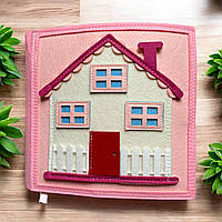 Розвиваюча фетрова книжка-бізібук Ляльковий будиночок