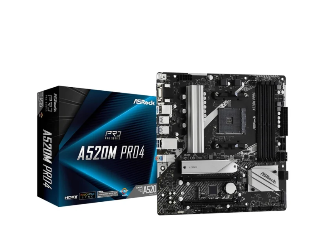 Материнська плата ASRock A520M Pro4