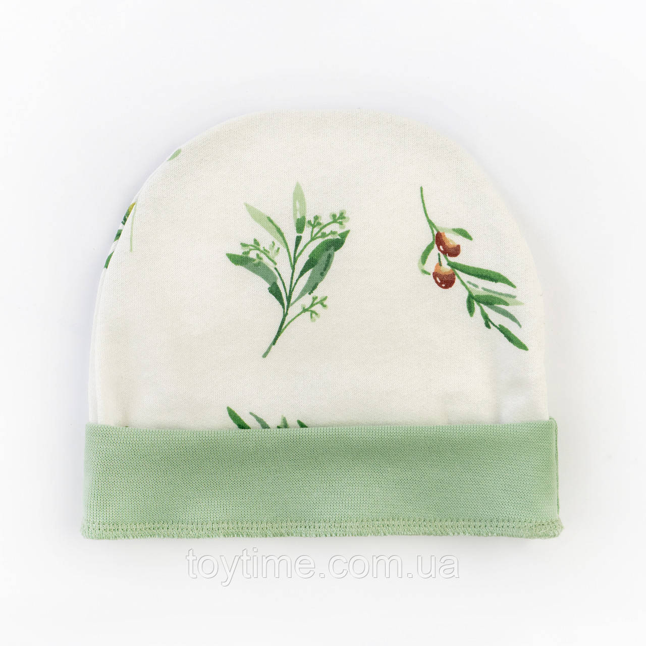 Шапочка для малюків на манжеті з начісом Olive, фото 1