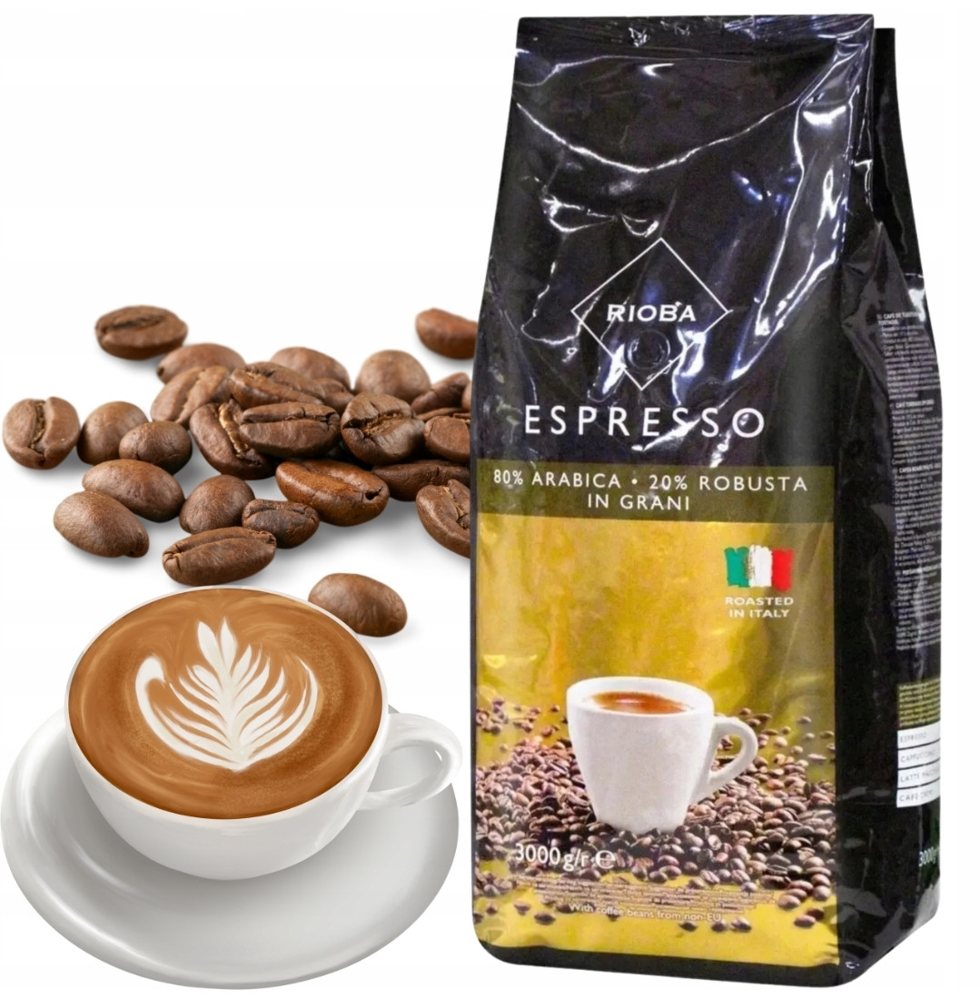 ОРИГІНАЛ! Кава в зернах Rioba Espresso Gold 3000 г (Rioba gold 3кг), 80/20 Італія