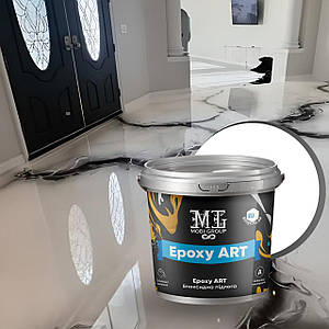Епоксидна наливна підлога Epoxy Granitte 10 кг ефект Мрамор Білий