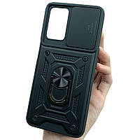 Чохол для Oppo A54 протиударний чорний зі шторкою для камери