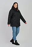 Стильна жіноча чорна куртка Li-21 в розмірах 54-70, фото 4