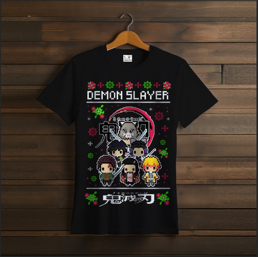 Футболка унісекс з принтом "Demon Slayer, демон слаєр, Клинок, який знищує демонів, аніме, герой, персонаж" 1