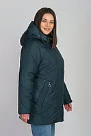 Демісезонна жіноча куртка в кольорі малахіт Li-21