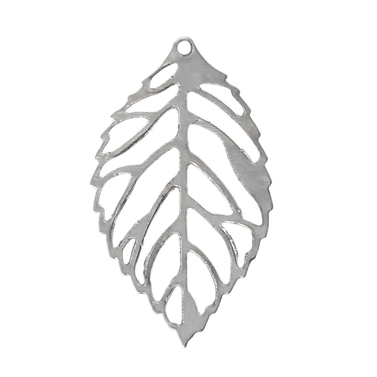 Підвіска Finding Кулон конектор лист листочок Сталистий 12 мм x 20 мм