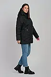 Стильна жіноча чорна куртка Li-21 в розмірах 54-70, фото 5