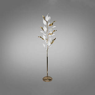 Торшер класичний з керамічними елементами на 6 ламп E14 колір каркасу золотий D-8319-6F B GD