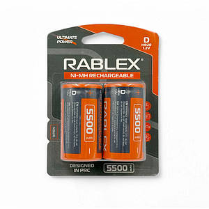 Акумулятори D (HR20) Rablex 5500mAh (1.2v) 2шт.