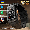 Чорний розумний смарт годинник із дзвінком чоловічий Smart Watch водонепроникний протиударний Kospet TANK X2, фото 6