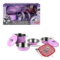 Ігровий набір дитячих страв Куромі (11 елементів, метал, у коробці) 988 С 56