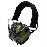 Активні навушники EARMOR M31 олива з кріпленнями чебурашка тактичні на шолом, фото 7