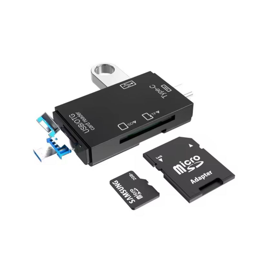 Кардрідер 6-в-1 USB Type-C / Micro USB / USB – багатофункціональний адаптер для карт пам'яті