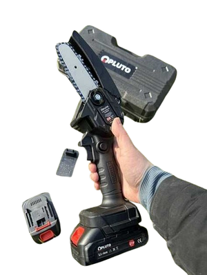 Пила ланцюгова акумуляторна OPluto міні (21V 2АКБ шина 190 мм кейс)