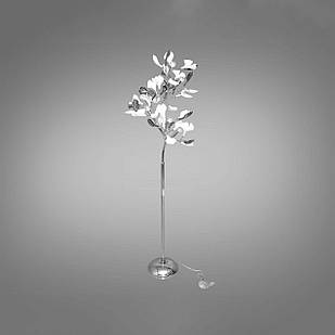 Торшер класичний з керамічними елементами на 7 ламп E14 колір каркасу хром D-8272-7F HR