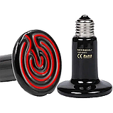 Інфрачервона нагрівальна лампа Korsar "Smart Heat" чорна кераміка, E27 75 Вт. Бризкозащена., фото 7