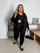 Трендовий джинсовий костюм двійка у великому розмірі Розміри: 50-52, 54-56, 58-60, фото 5