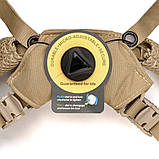 Балалістичний шолом AholdTech Fast Premium NIJ IIIA койот мультиків із навушниками EARMOR M31 і чебурашка, фото 4