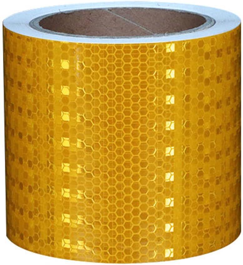 Світловідбивна самоклеюча ТЕМНО-ЖОВТА стрічка, ширина 10см, довжина 50м