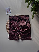 Спортивні жіночі шорти з пуш апом, мармурові, тай дай