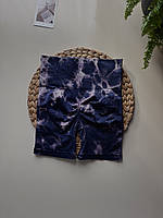 Спортивні жіночі шорти з пуш апом, мармурові, тай дай