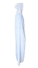 Плащ — мантія білий велюровий (120 см). Карнавальний білий плащ із капюшоном, фото 2