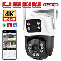 Умная Wi-Fi камера 8MP Два объектива, ночное видение, слежение за человеком