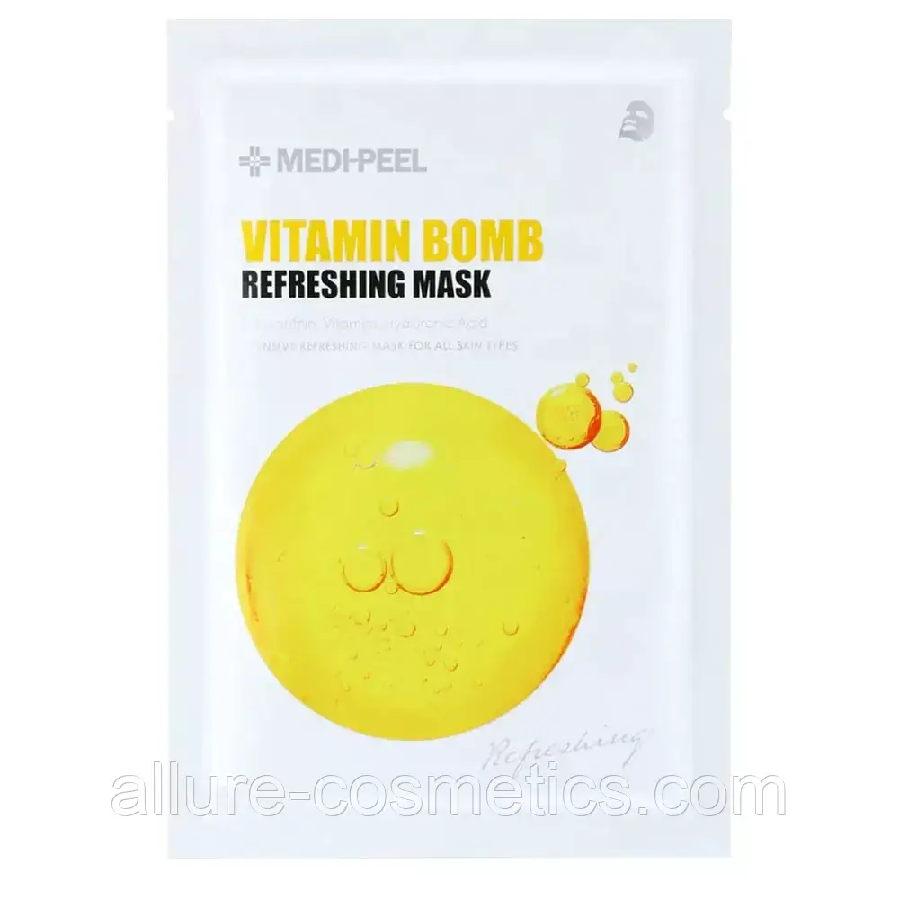 Тканина маска тонизуюча Вітамін Medi-peel VITAMIN BOMB REFRESHING MASK SHEET