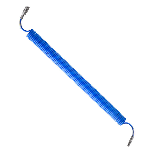 Шланг спіральний поліуретановий, 5,5×8 мм, 15 м, зі швидкороз'ємними з'єднаннями INTERTOOL PT-1708, фото 1