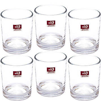 Склянка скло кругла 200мл Набір 6шт