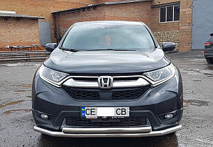 Передній захист бампера ST014 труба d60\42 (нерж.) Honda CRV 2017-