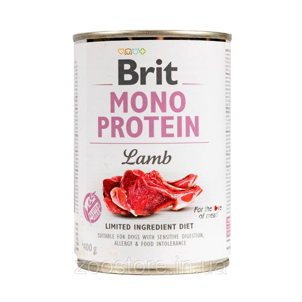 Корм вологий для собак Brit Mono Protein Lamb 400 г (ягня)