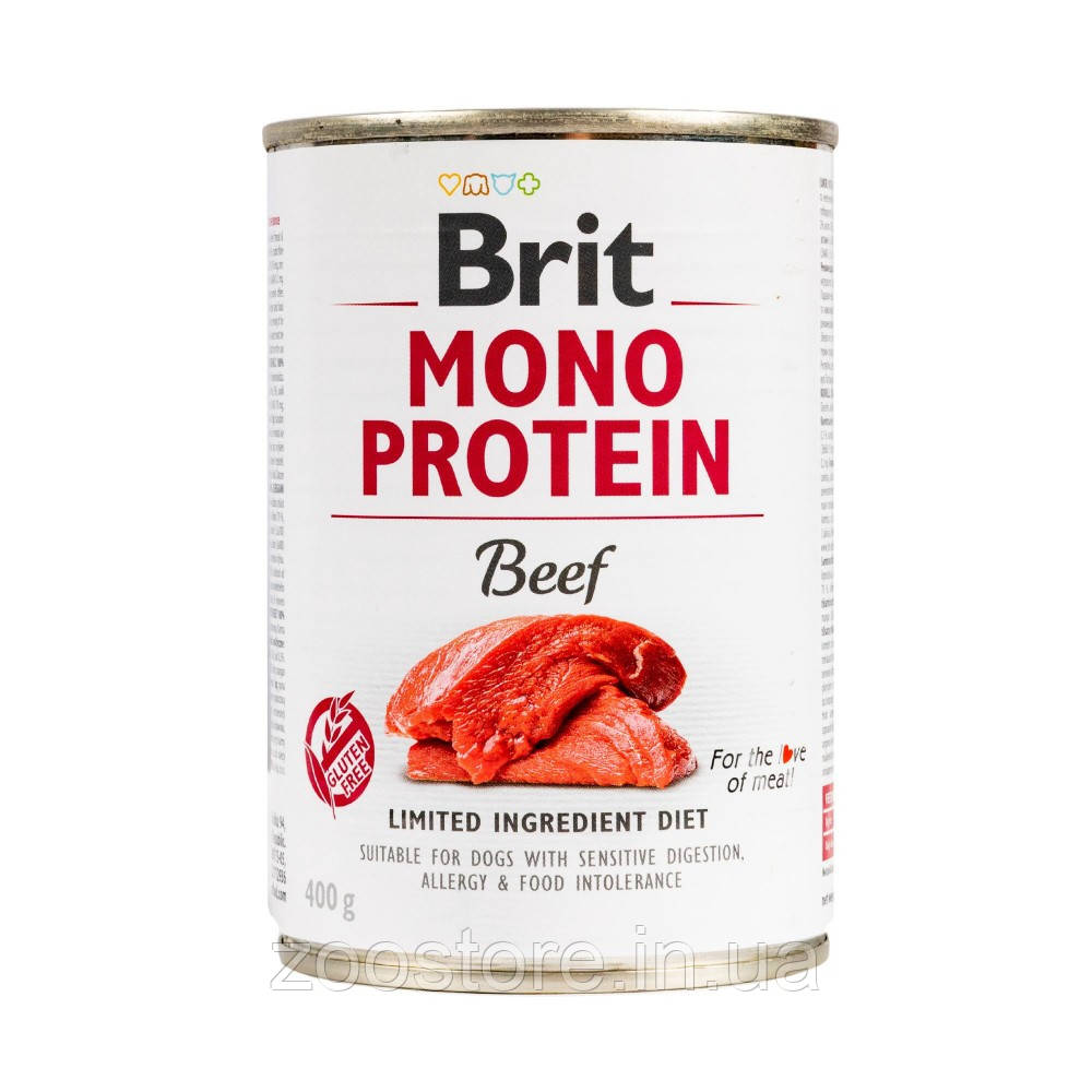 Корм вологий для собак Brit Mono Protein Beef 400 г (яловичина)