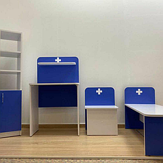 Ігрові меблі Лікарня, комплект шафа, диван, стілець Design Service (859)
