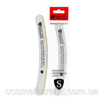 Пилка-бумеранг для нігтів Salon Professional 100/100 GRANITE вузька, фото 2
