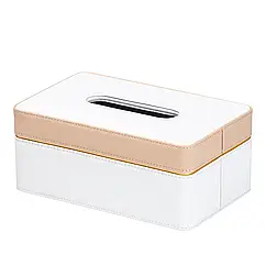 Серветниця з екошкіри 21.5х14х9  см органайзер для серветок на стіл Lugi