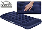 Велюровий матрац 188x99x22 см з вбудованим насосом та подушкою Bestway 67224 Синій, фото 5