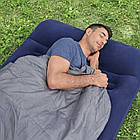 Велюровий матрац 188x99x22 см з вбудованим насосом та подушкою Bestway 67224 Синій, фото 9