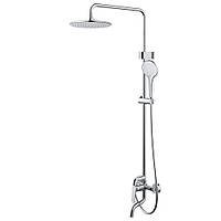 Душова система із змішувачем та верхнім душем Moro (латунь, шланг, лійка) ТМ CORSO