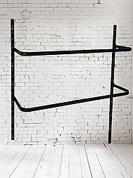 Дуга чорна з кріпленням у профіль 90 см