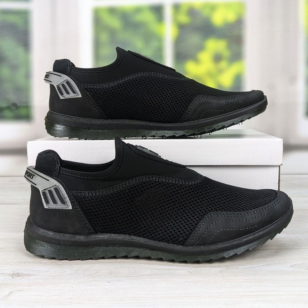Кросівки чоловічі мокасини чорні літні сітка Dago Style, 41 - 45