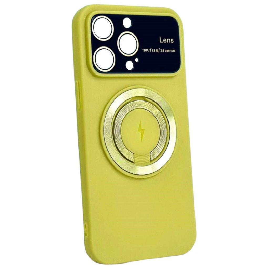 Чохол HD Glass Film Lens Separate Camera with MagSafe для iPhone 14 Pro Yellow