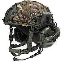 Балістичний шолом каска FAST Helmet NIJ IIIA Тактичні навушники M32 з ліхтариком