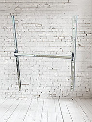 Перемичка пристінна овальна хромована, 90 см.