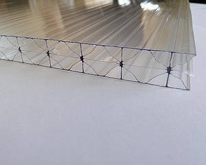 Стільниковий полікарбонат 16 мм MARLON Марлон прозорий