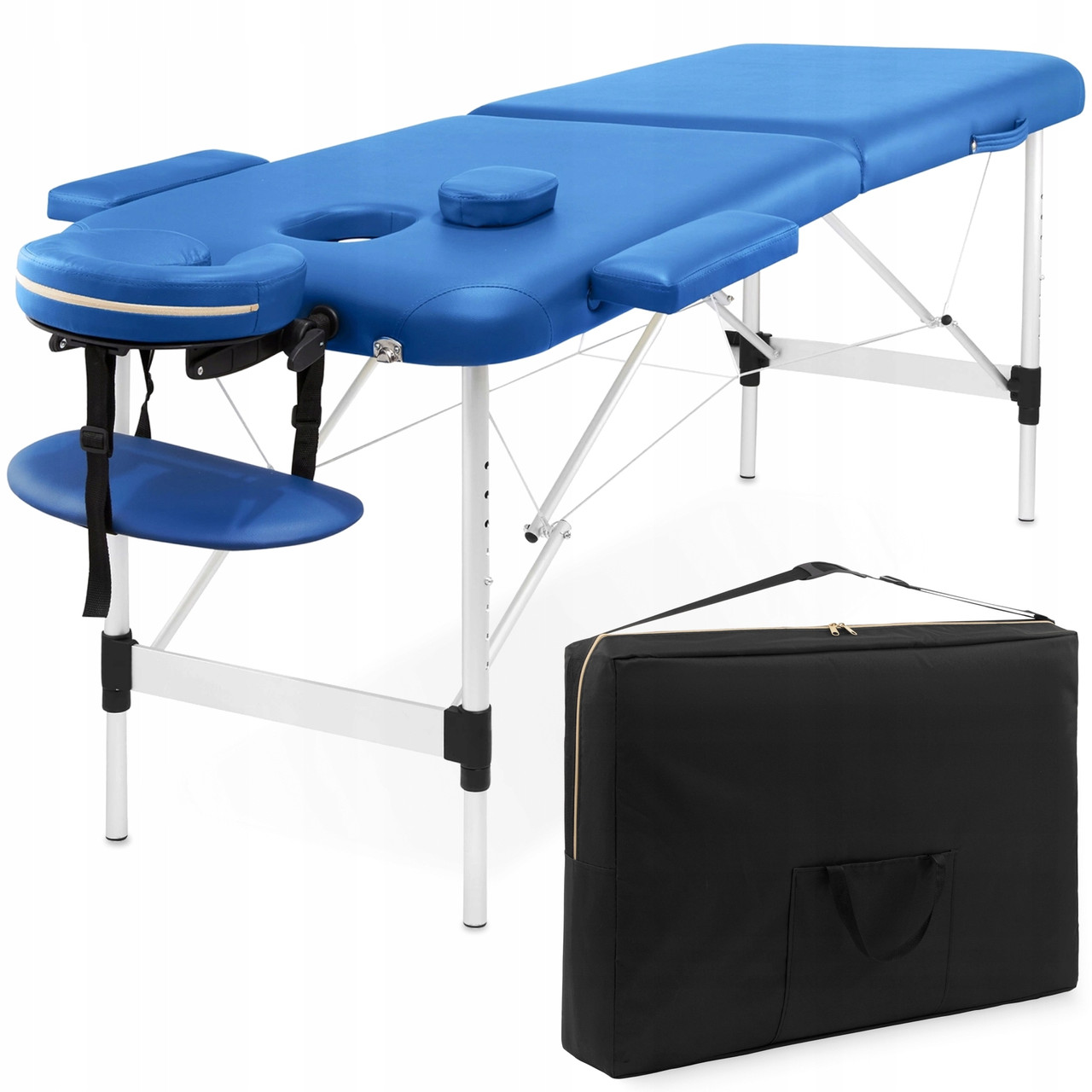 Масажний стіл складаний 4FIZJO Massage Table Alu W60 Blue Poland