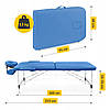 Масажний стіл складаний 4FIZJO Massage Table Alu W60 Blue Poland, фото 8