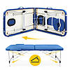 Масажний стіл складаний 4FIZJO Massage Table Alu W60 Blue Poland, фото 6