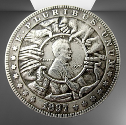 Сувенір монета долар США 1897г "Дрібний баланс". Hobo Coin American Morgan